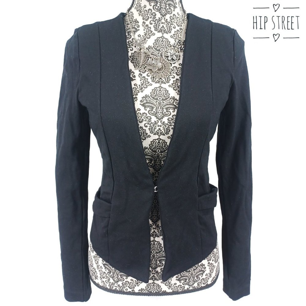 STOOSH Point Front Shrunken Fit Stretch Jersey Blazer Jacket S